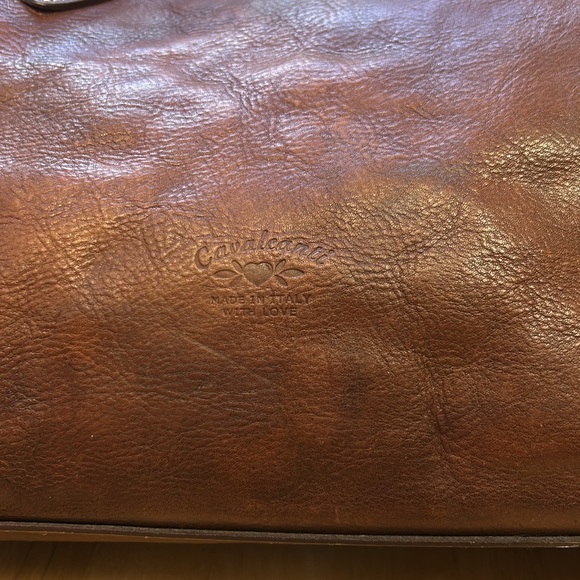 Lux Cavalcanti Genuine Brown Leather Crossbody Purse with Tassels Made in Italy - Picture 6 of 13